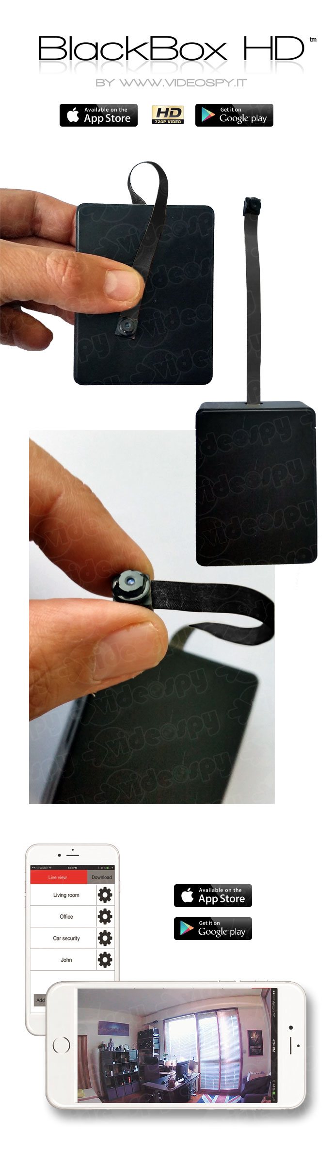 Mini telecamera spia wireless BlackBox WiFi-S