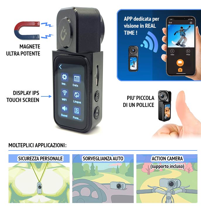 Mini Camera collana 2K