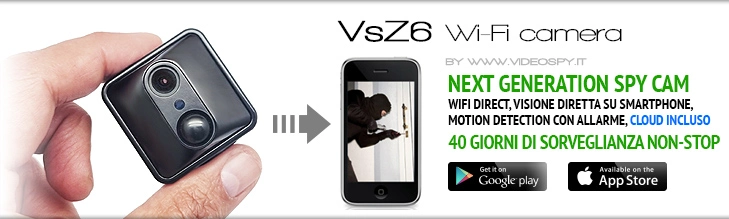 Minitelecamera grandangolare a visione notturna e wireless Wi-Fi