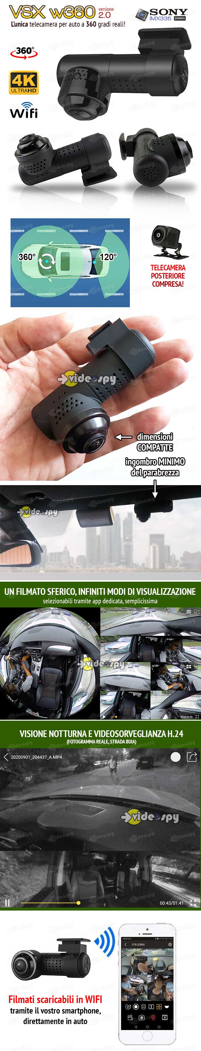 telecamera auto 360 gradi 2021