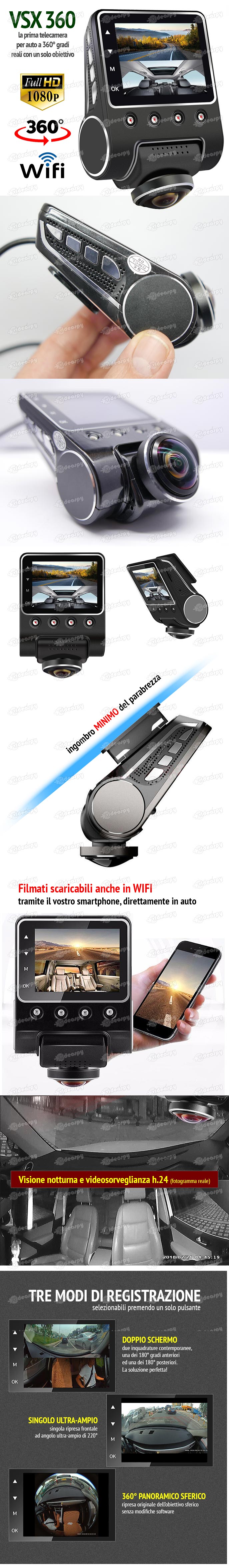 telecamera auto 360 gradi