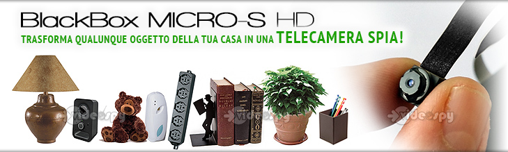 BBMicroS HD - Microcamera spia HD ultra-miniaturizzata professionale con batteria lunga durata