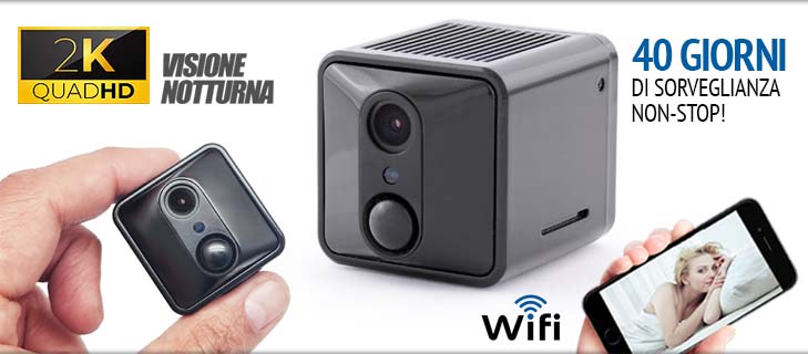 Mini telecamera Wi-Fi con visione a infrarossi