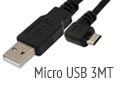 Cavo Micro USB angolato da 3 metri