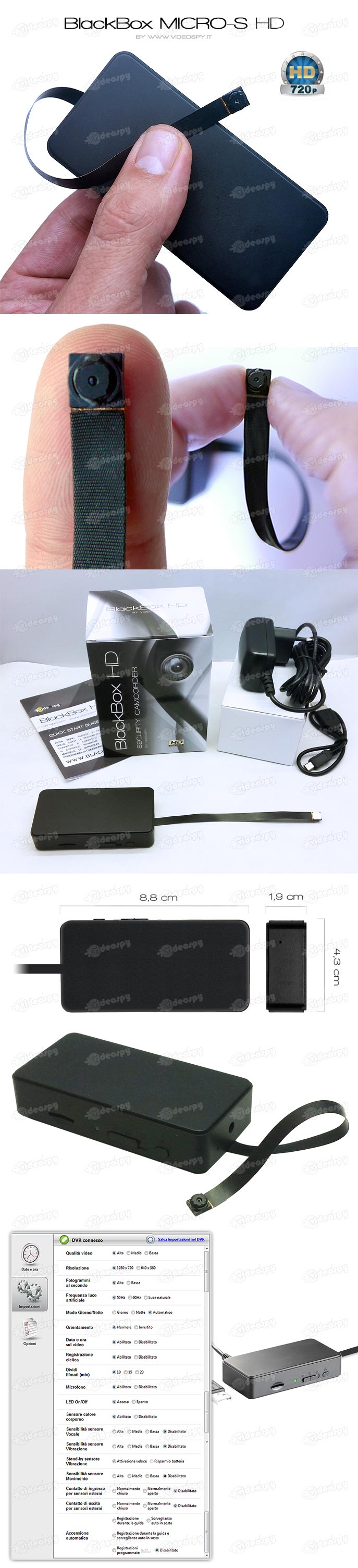 mini telecamera spia BlackBox Micro-S