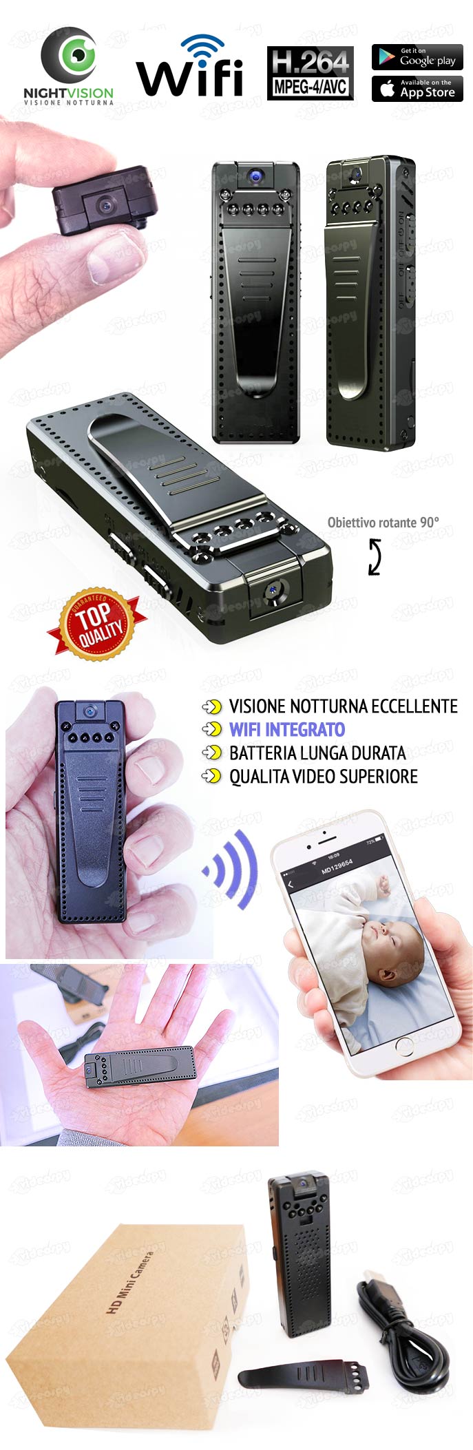 Mini Telecamera WiFi Telecamera Semi-rigida Snake 1080P HD AI Rilevazione Umana APP Allarme Webcam USB Integrato 32g Portatile Leggero