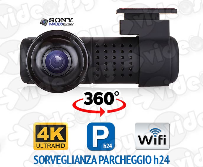 telecamera auto 360 gradi con sorveglianza auto in sosta VSXW360