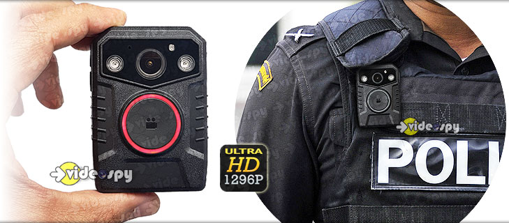 Body Worn Camera HD 1296P PER LA POLIZIA GUARDIE GIURATE visione notturna impermeabile LC 