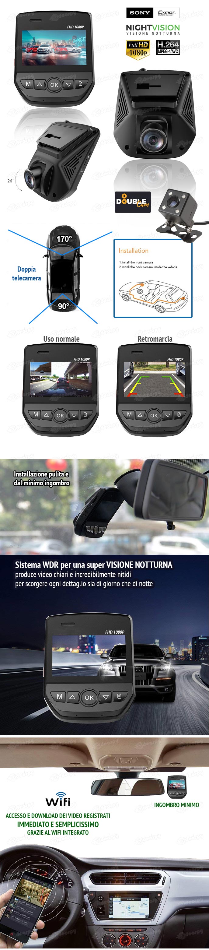 Doppia telecamera per automobile VSX1007