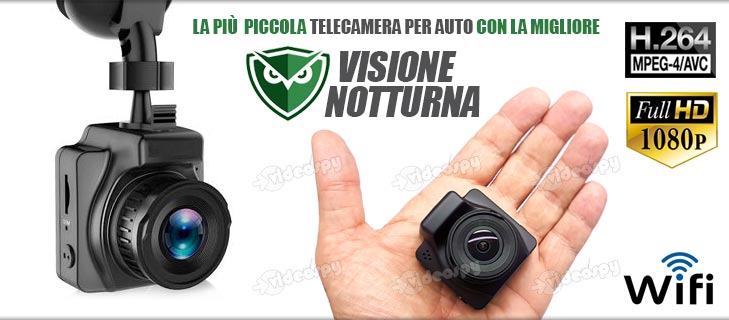 Videocamera per Auto con sensore di parcheggio ad Ampio Raggio per Visione Notturna ad Alta Definizione DVR