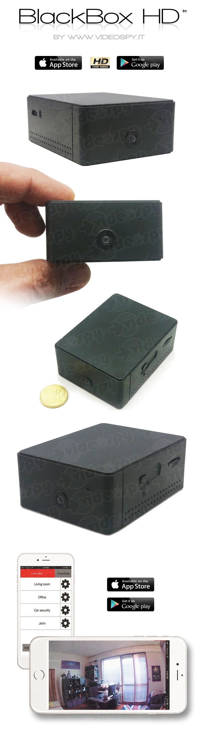 Microcamera wireless BlackBox WiFi